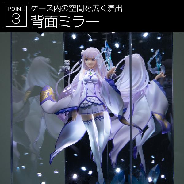 2個 フィギュアケース コレクションケース LED 〔 アクリル