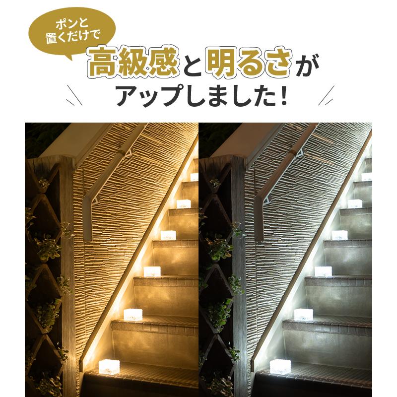 ソーラーライト 屋外 12個 置き型 〔 防水 LED ガーデンライト
