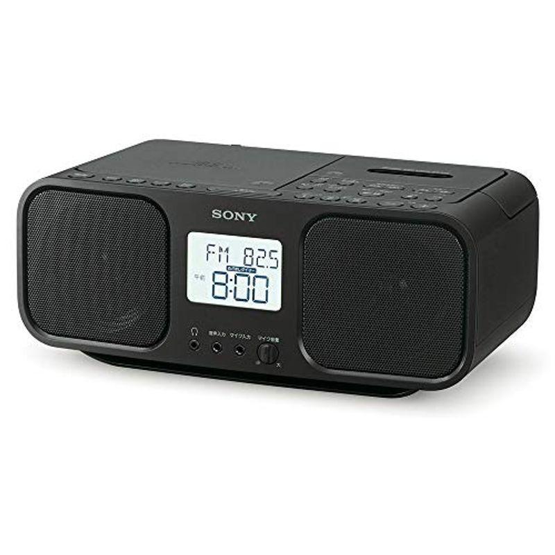 ソニー CDラジオカセットレコーダー CFD-S401 FM AM ワイドFM対応 大型液晶 カラオケ機能搭載 電池駆動可能 ブラック