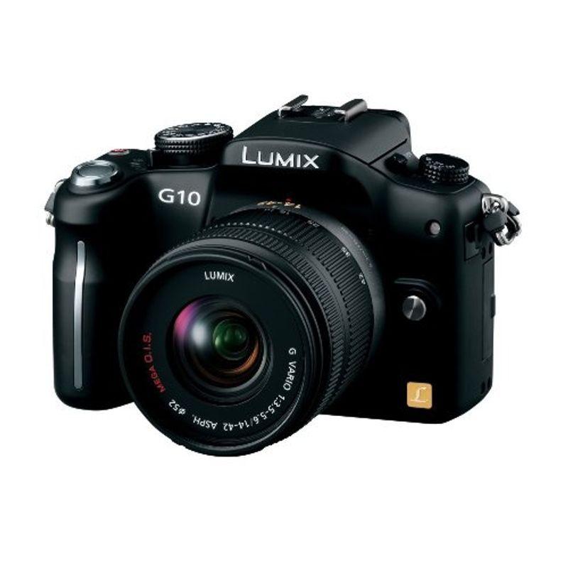 パナソニック デジタル一眼カメラ レンズキット(14-42mm F3.5-5.6標準ズームレンズ付属) ブラック DMC-G10K-K
