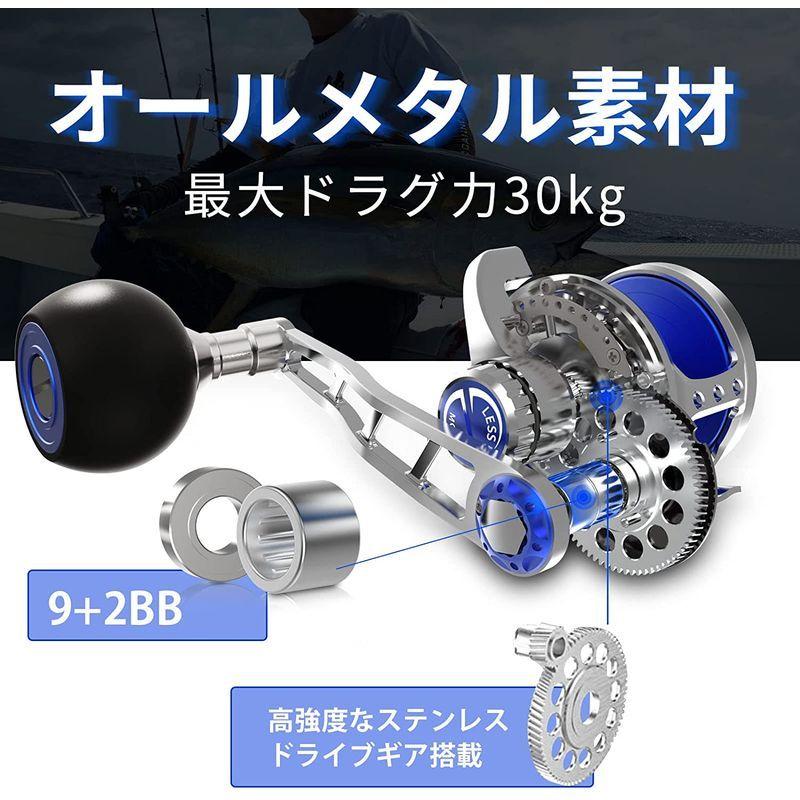 ワタチャンプ Watachamp ジギング専用ベイトリール 大物用 レバードラグリール パワーハンドル 全身ステンレス製 ギア比5 3 1 Minimilks Com