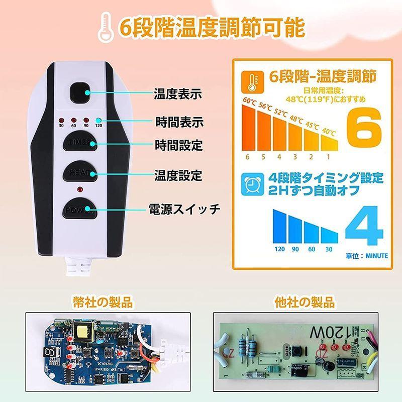 日本最大級の品揃え Nonpete 電気暖房パッド ホットマット 電気マット 加熱パッド 30 60 CM 高速ヒートパッド ６段階温度調整  4段階タイマー bira.co.th