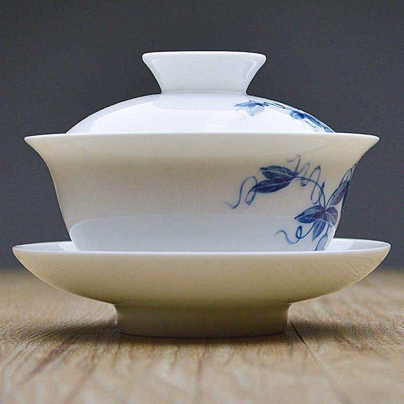 最安 天香茶行 青花蓋碗 瓢箪 お茶 茶器 茶具 茶海 長108 径77 高77mm Shipsctc Org