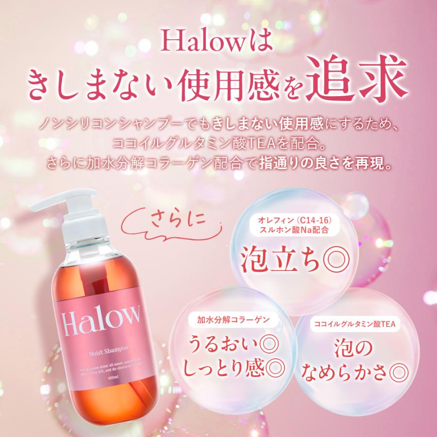 【3点セット】新発売 Halowモイストシャンプー450ml ×モイストトリートメント440g ×モイストヘアオイル100ml ヘマチン 髪改善 頭皮のエイジングケア｜happy-mommy-story｜17