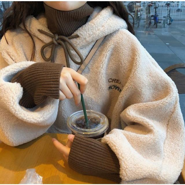 秋冬新作 パーカー レディース 大きいサイズ ボアパーカー もこもこ ふわふわ タートルネック 重ね着風 スウェット トレーナー Wy2 Myry 通販 Yahoo ショッピング