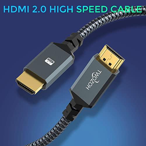 HDMI ケーブル 3M, Twozoh HDMI 2.0 4K/60Hz 2160p 1080p 3D HDCP 2.2 ARC 規格, 編組ナイロン, Nintendo Switch、PS5、PS3、PS4、PC、プロジェクタ｜happy-ness-store｜03