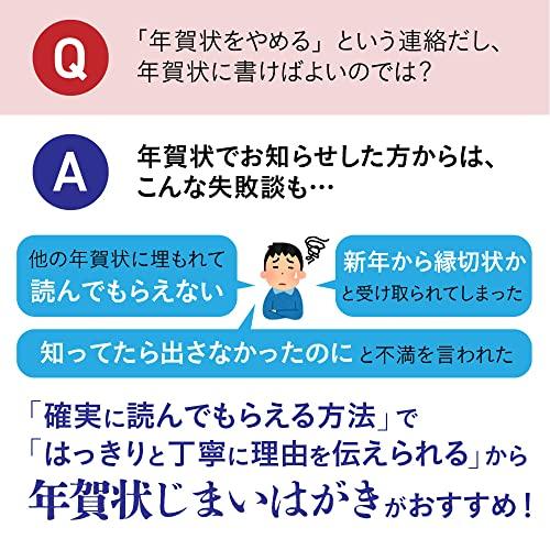 年賀状じまい はがき 年賀状やめたい 文章印刷済み 10枚入 （通信環境の変化を理由にした文章）｜happy-ness-store｜04