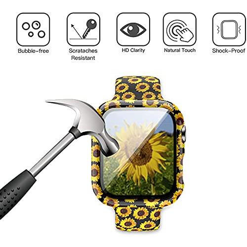 アップルウォッチバンド 腕時計ベルト Apple Watch シリコン バンド 40mm アップルウォッチケース ガラスフィルム付き アップルウォッチカバー 一体｜happy-ness-store｜04