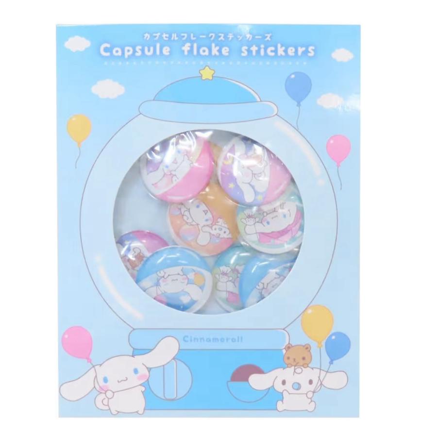 サンリオキャラクターズ カプセルフレークステッカーズ シナモロール
