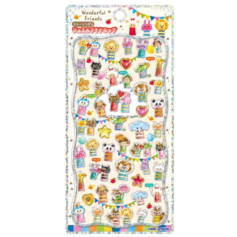 プチドロップ♡ジュエルプチドロップ計10シートセット カミオジャパン ジュエルプチドロップ シール ワンダフルフレンズ