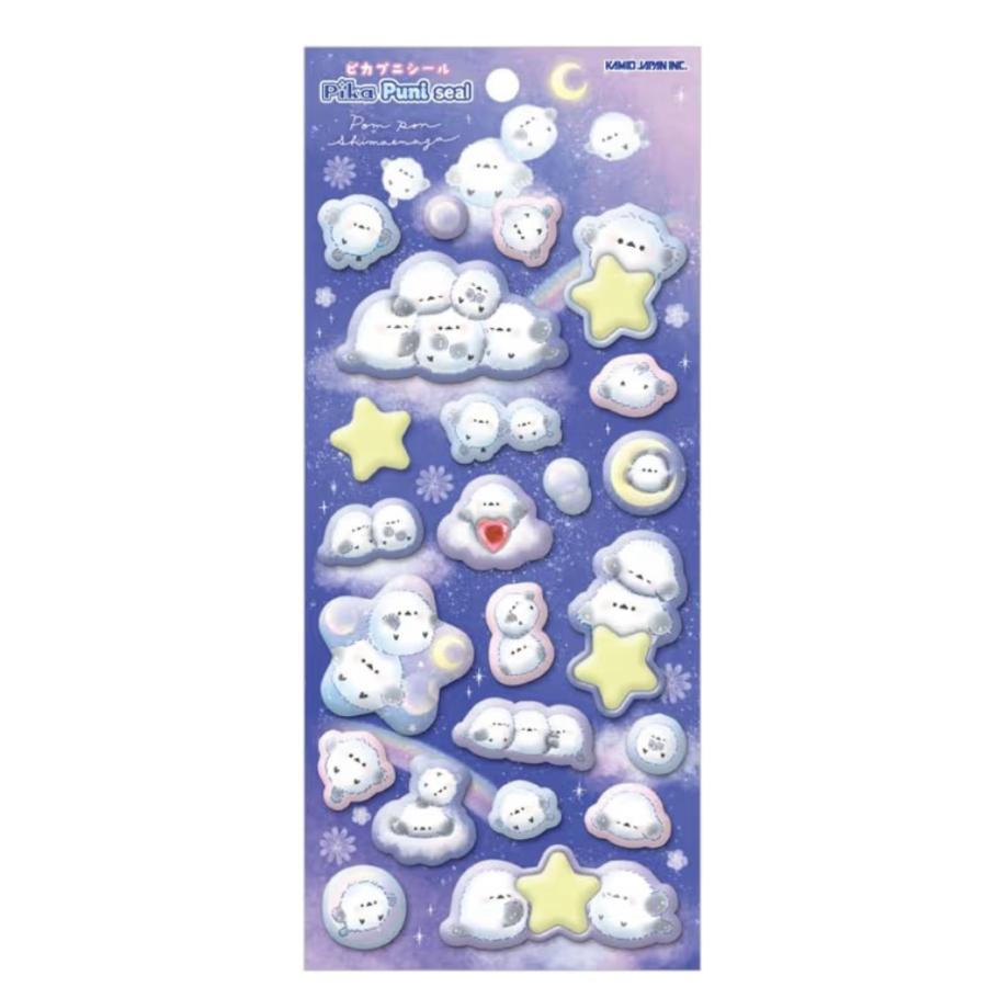 カミオジャパン ピカプニシール ぽんぽんシマエナガ 229333 : Happy