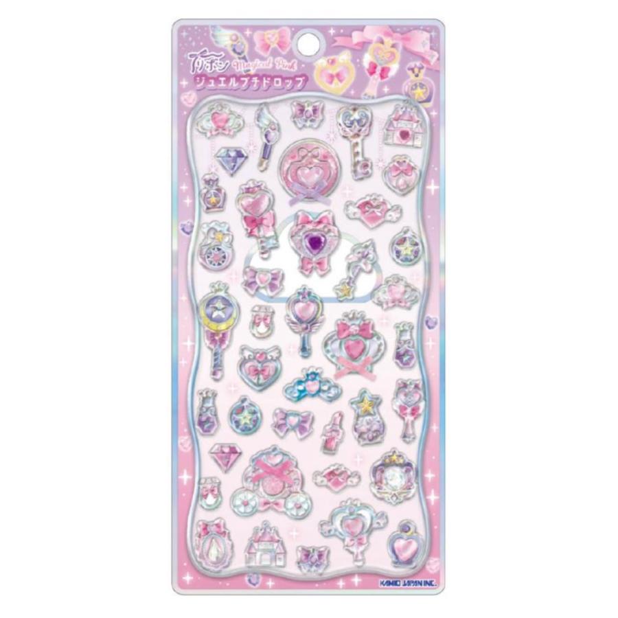 カミオジャパン リボン ジュエルプチドロップ シール マジカルピンク