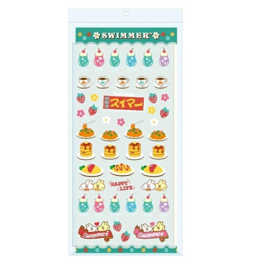 SWIMMER スイマー PVC 立体シール カフェ SMST-022 : Happy-panda shop
