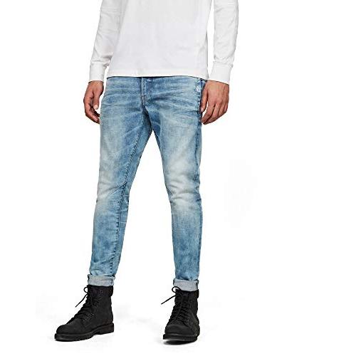 D05385 :[G-Star RAW ジースターロゥ] メンズ ジーンズ スリム ストレッチ ライトブルー D-Staq 3D Slim Jeans W33/L32