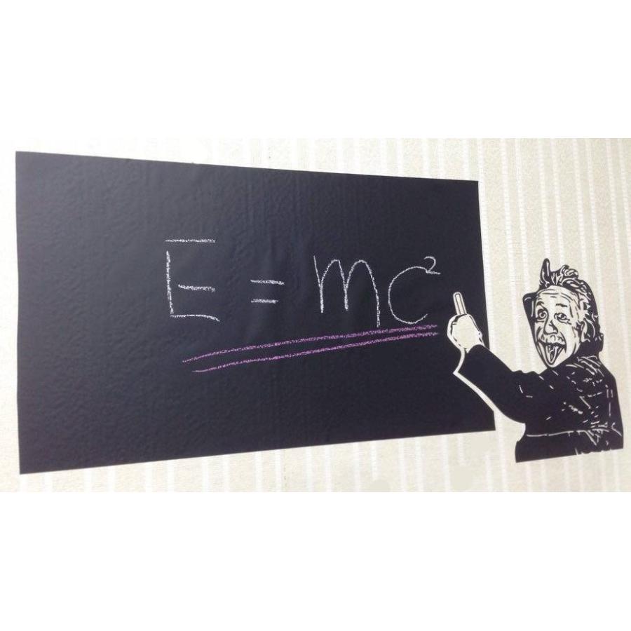 ウォールステッカー アインシュタイン 黒板 シール ブラックボード 貼って はがせる おえかき 落書き サイズ自由 d 001 001 Happy Sticker 通販 Yahoo ショッピング