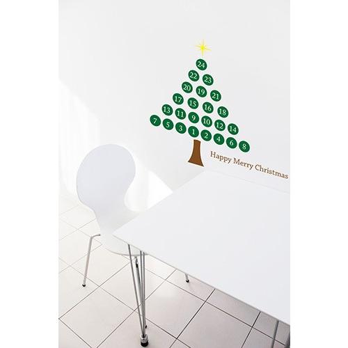 クリスマス ツリー アドベントカレンダー ウォールステッカークリスマスツリー カレンダー｜happy-sticker｜02