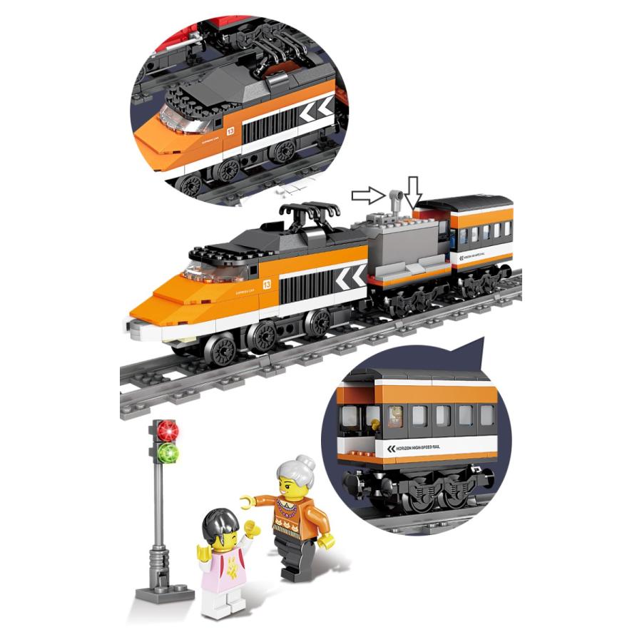 ブロック互換 レゴ 互換品 レゴハイスピードトレイン 鉄道 電車 