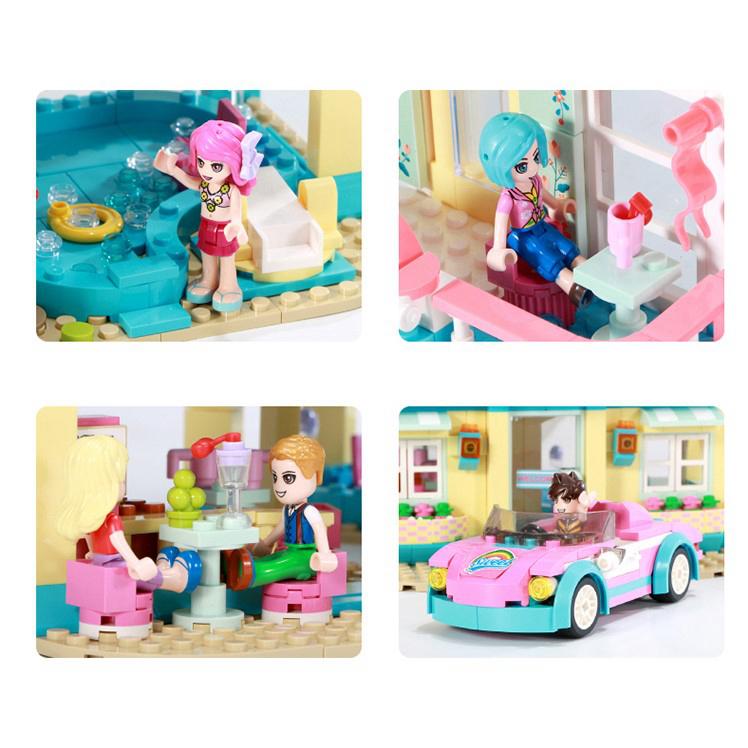 ブロック互換 レゴ 互換品 水上プールシリーズ 夏の楽園 女の子Aセット 