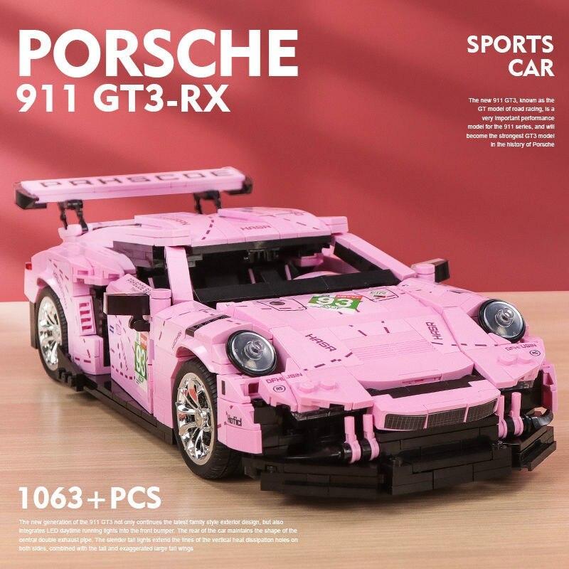 ブロック互換 レゴ 互換品 レゴR34GT GT3RXピンク車 スーパー車