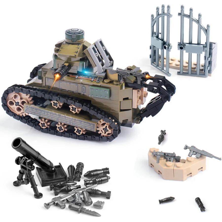 商い ブロック互換 レゴ 互換品 レゴミリタリーフランス戦車 互換品クリスマス プレゼント ルノーft戦車