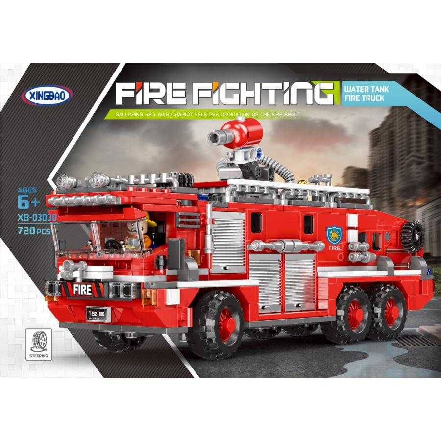 ブロック互換 レゴ 互換品 レゴ消防車 ポンプ車 レゴブロック LEGO クリスマス プレゼント｜happy-style-g