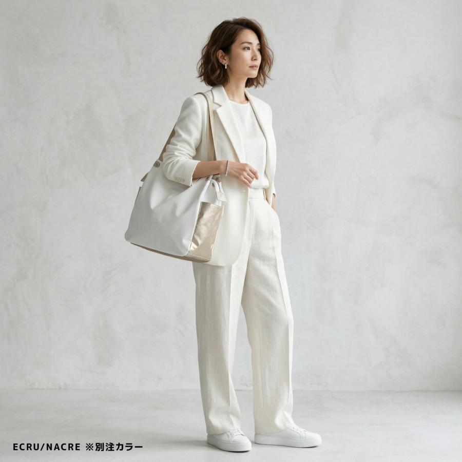 JACK GOMME × SAN AND SUN | 別注 TOTE BAG BICOLOR ジャックゴム 1566 LEVANT ルヴァン 280g jackgomme ビジネスバッグ トート A4 バッグの画像