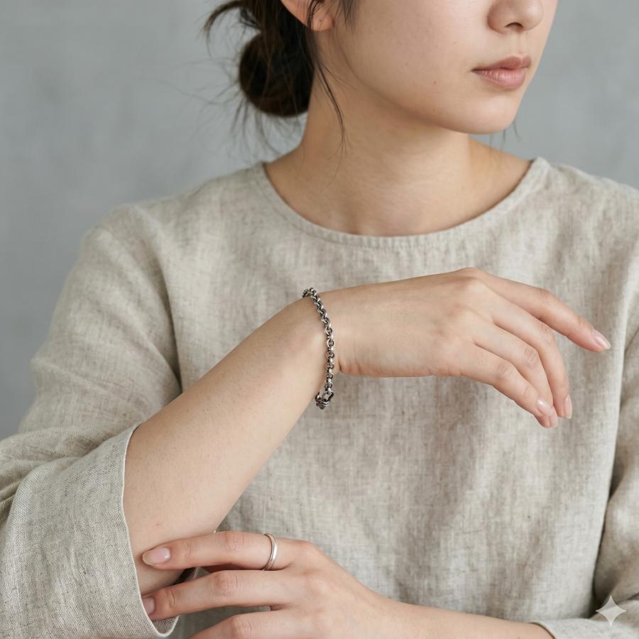 Karen Silver カレンシルバー チェーン ブレスレット 希少 カレンシルバー SILVER CHAIN BRACELET チェーン ブレスレット 指輪