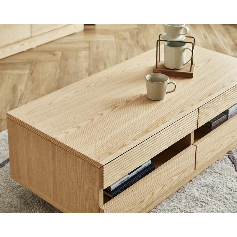 ブラウン 木製センターテーブル 幅105cm センターテーブル ローテーブル 幅105 リビング 引き出し