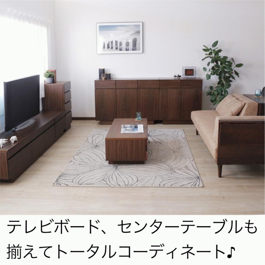 キャビネット サイドボード フロート風 木製 幅120 北欧 リビングボード 突板塗装 天然木 おしゃれ 収納 完成品_7