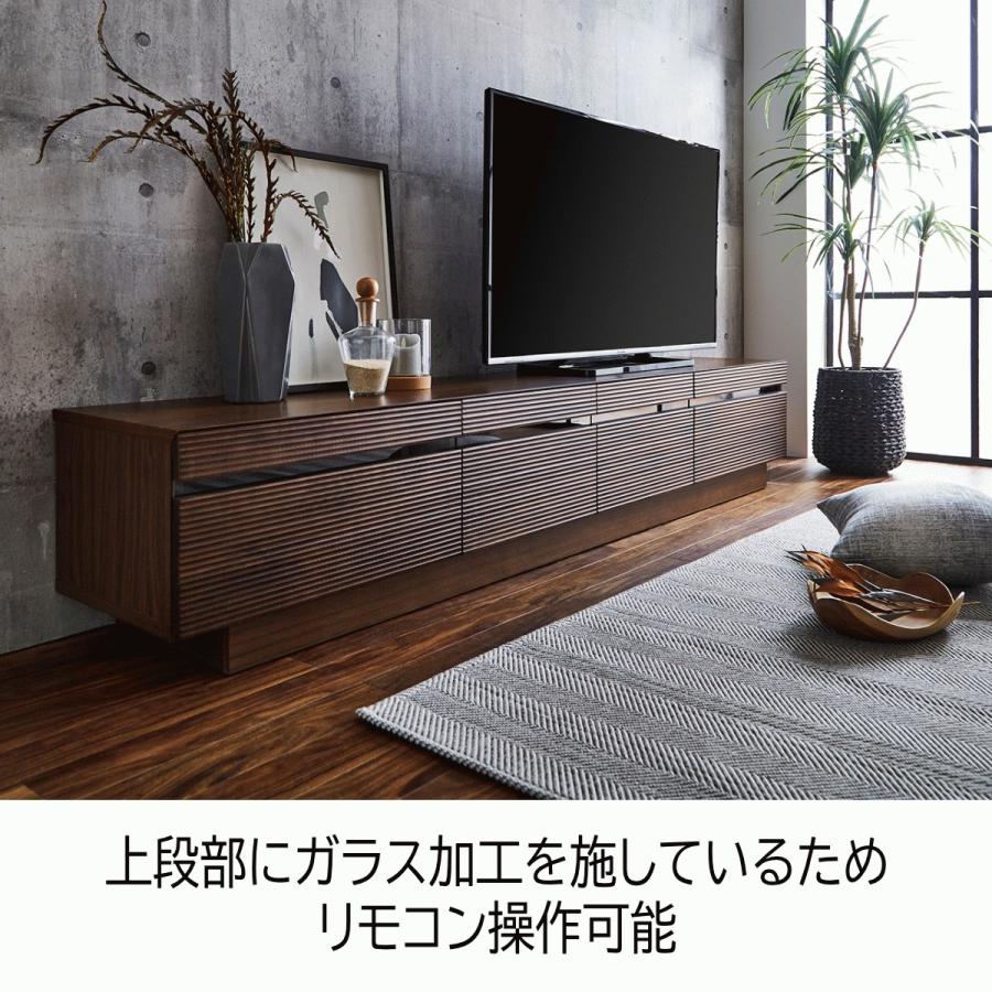 テレビ台 ローボード 210 大型 フロートタイプ 風 木製 テレビボード 55型 65型 80型 選べる 2色 ナチュラル ブラウン 完成品 200｜happy-tree｜06