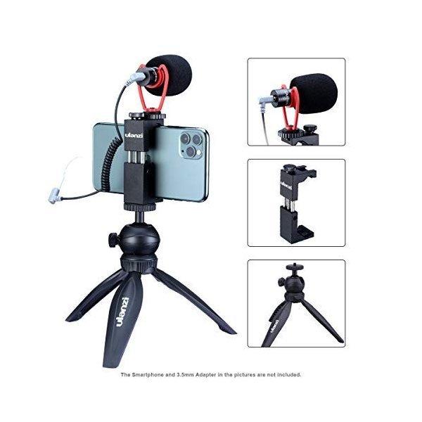 お求めやすく価格改定 スマートフォンビデオマイクキット マイク スマホホルダー ミニ三脚付き 垂直 水平 Vlog Youtube 映画製作用 その他ビデオカメラアクセサリー Www Paris Lechoixdutraiteur Fr