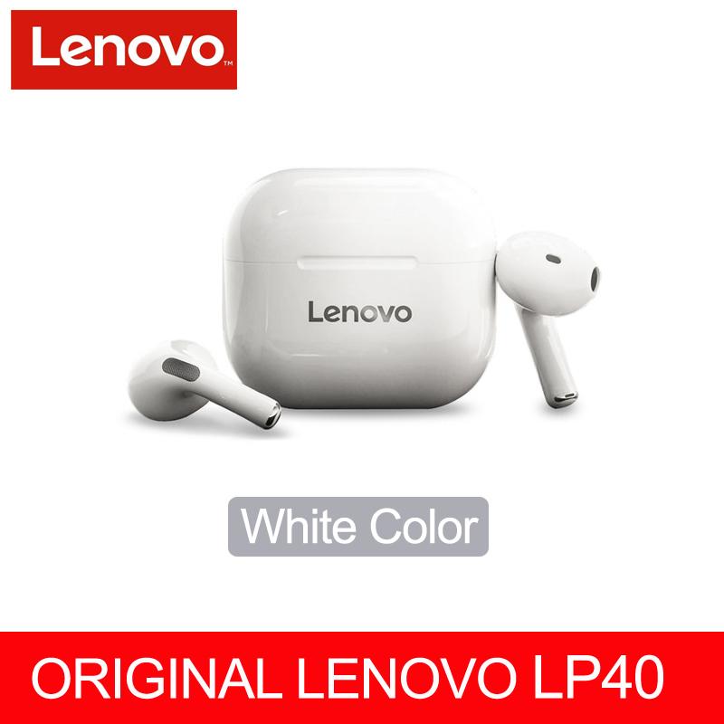 クラシック ワイヤレスイヤホン Lenovo Bluetooth Iphone ハンズフリー コードレスイヤホン イヤホン 色 Lp40 White And Case