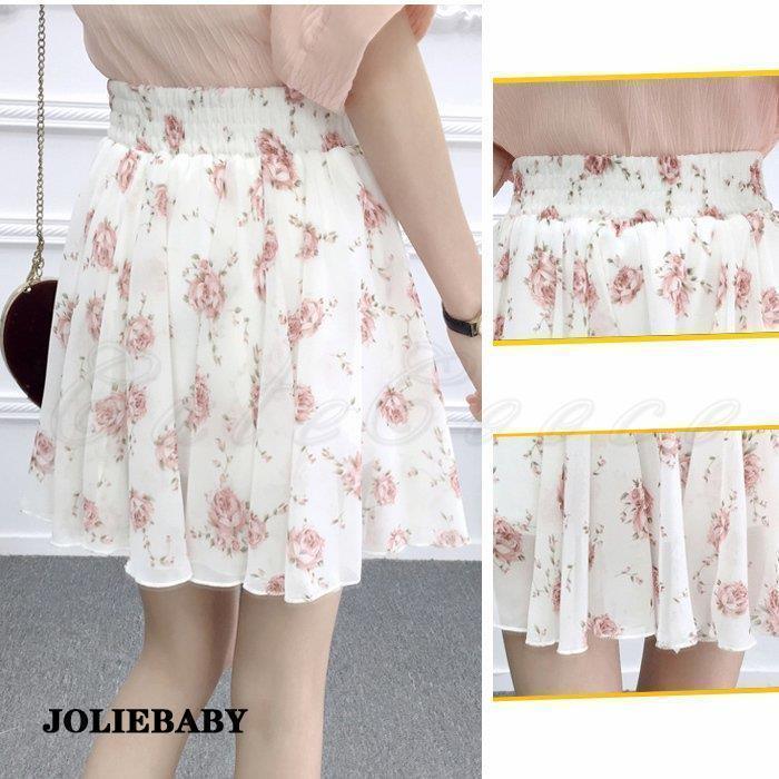 LIZLISA シフォン　ミニスカート　ピンク　花柄 ブラウン スカート LIZLISA シフォン ミニスカート ピンク 花柄 ブラウン スカート