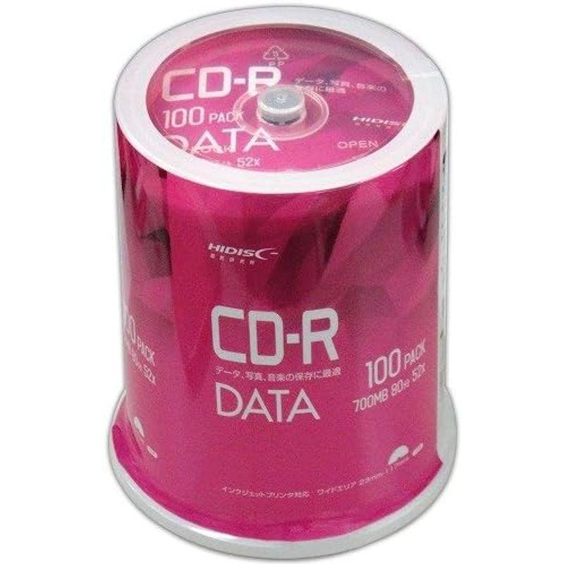 日本限定 HI-DISC CD-R データ用 700MB 100枚 80分 52倍速 インクジェットプリンタ対応 VVDCR80GP100 CDメディア 