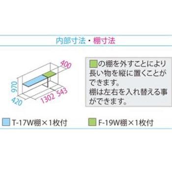 新品/取寄品 タクボ物置 グランプレステージ 全面棚 小型物置 収納庫 GP-195DF トロピカルオレンジ