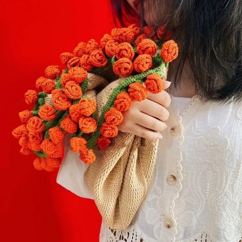 手編み 花束ブランケット2点 花束ブランケット ブーケブランケット フラワーブランケット