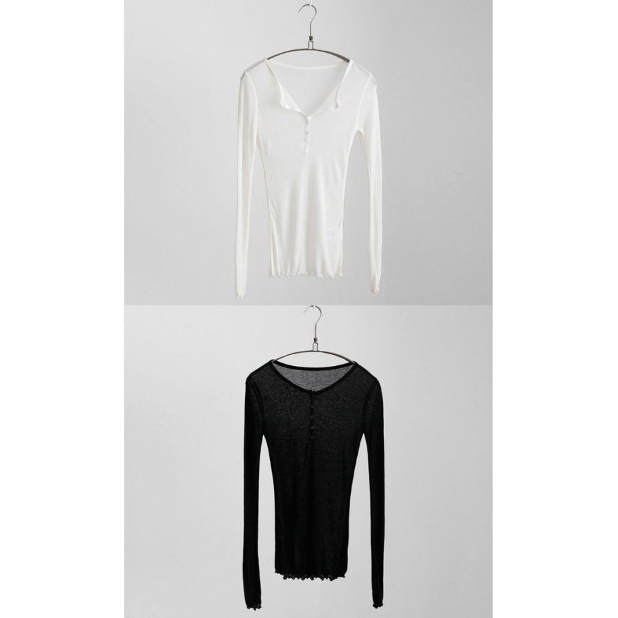 無料-超薄手 カシュ•クール タイト フィットトップス Vネック