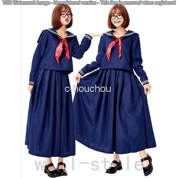 セーラー服 長袖 紺色 コスプレ 衣装セーラー服 ロング 男性用 女性用 子供用｜happybayahushop｜09