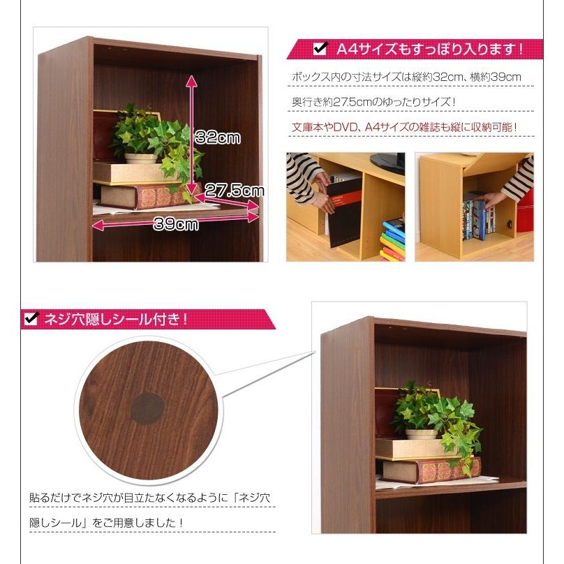 カラーボックスの状態のご確認用です A4サイズ収納OK！扉付きカラーボックス【-5ivox-フィボックス】 A4-T5D