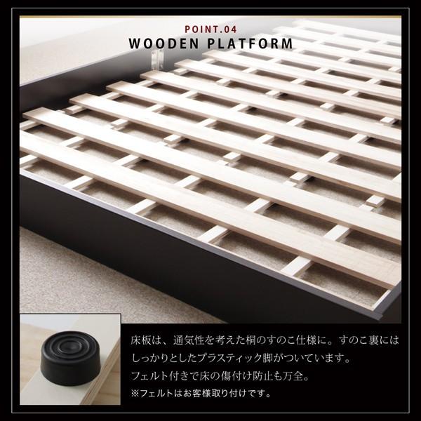 ダブルベッド マットレス付き スタンダードポケットコイル ローベッド