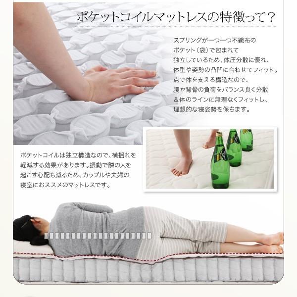 [即日発送] シングルベッド マットレス付き スタンダードポケットコイル 収納付きベッド 【J7546086680】(26655円)