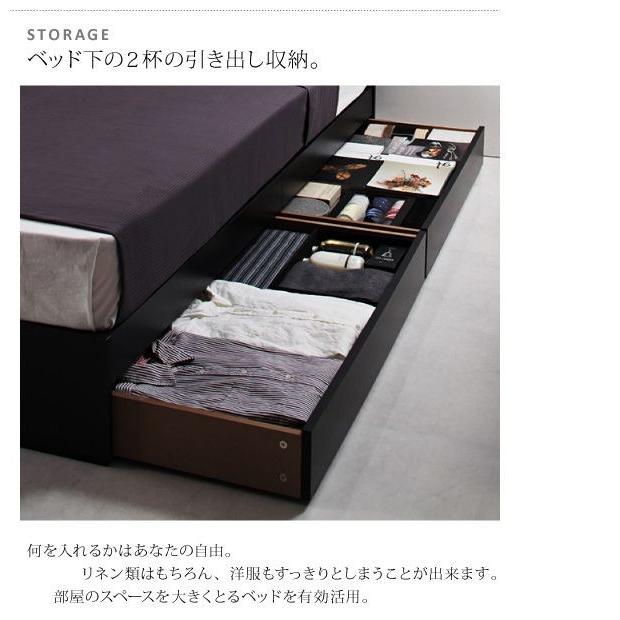 動作確認 セミダブルベッド マットレス付き マルチラススーパースプリング 黒 ブラック 収納付きベッド 【I1302976975】(46025円)