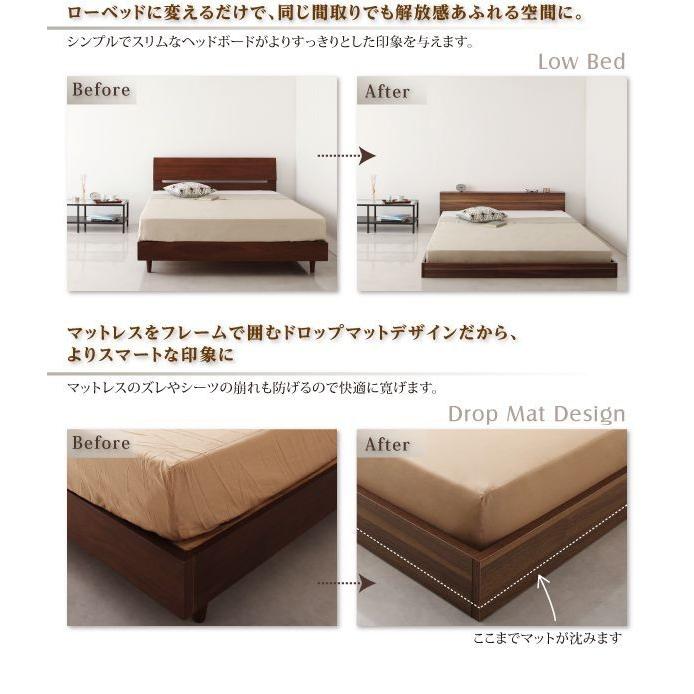 【タイムセール】 ダブルベッド マットレス付き スタンダードポケットコイル ローベッド 【GMS7715657404】(27254円)