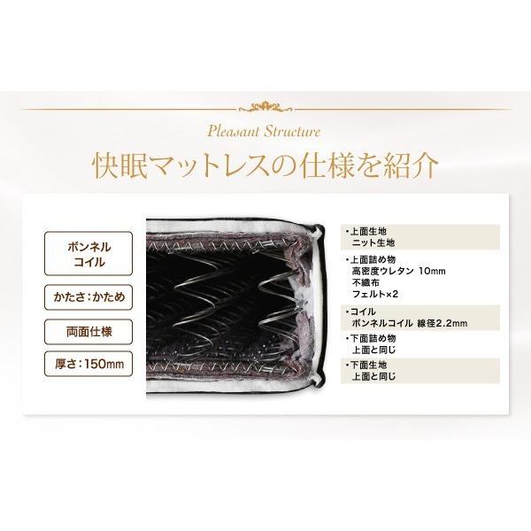 マットレス ダブル ボンネルコイル 快眠 ホテルスタンダード 【少々】 黒 ブラック