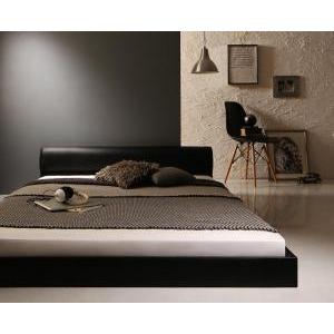 セミダブルベッド マットレス付き マルチラススーパースプリング ローベッド 黒 ブラック おしゃれ