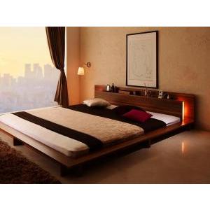 クイーンサイズベッド マットレス付き マルチラススーパースプリング ローベッド 黒 ブラック