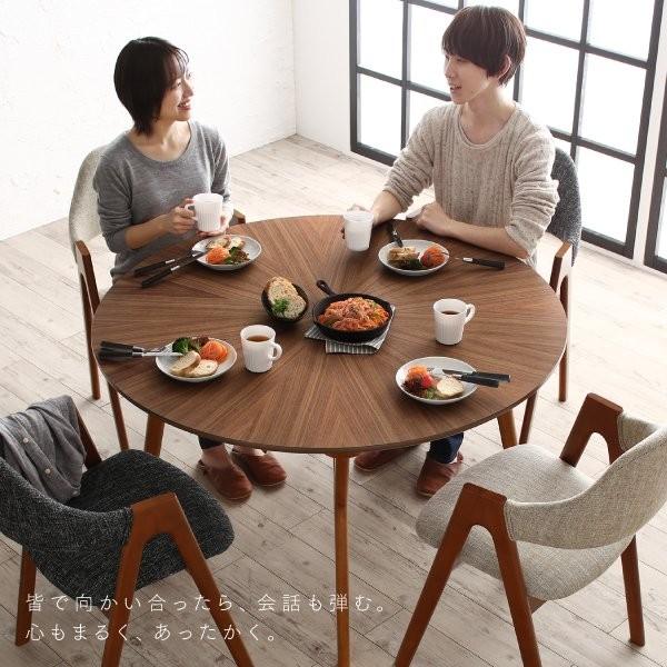 ダイニング セット 5点 円形 テーブル 幅90cm チェア 4脚 ブラウン×ブ ダイニング セット 5点 円形 テーブル 幅90cm チェア 4脚 ブラウン