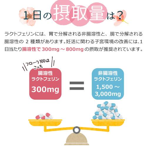 【定期購入対応】ラクトフェリン フローラ300mg（2袋セット）妊活 腸まで届く 特許製法 ラクトフェリンサプリ サプリ 腸活 フローラ 妊娠【メール便対応】 |  | 06