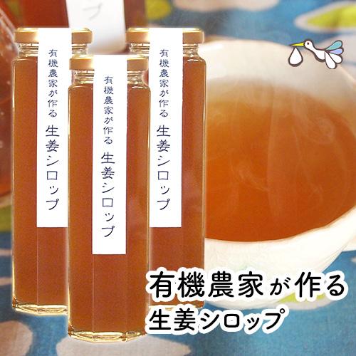 生姜シロップ 180ml×3本 甘さ控えめ・白砂糖不使用 国産 無添加 温活 妊活 農林水産大臣賞受賞の農家 | 