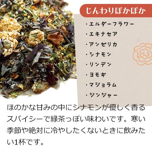 美味しい 無添加 ハーブティー【じんわりぽかぽかブレンド 100g】ハーブ ブレンドティー ノンカフェイン 妊活 妊婦 冷え 巡り 温活 お茶 ギフト |  | 03